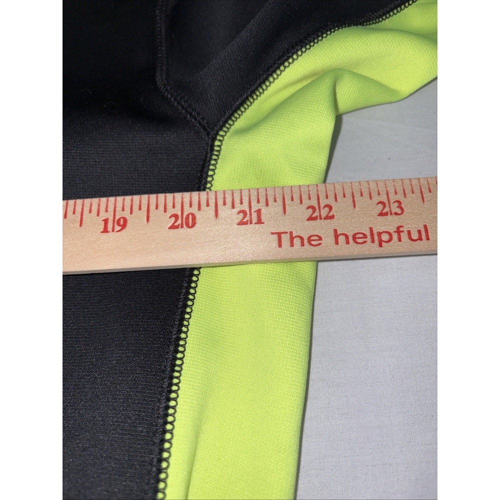 Nike Hoodie Mens Medium Therma Fit Black Neon Green Swoosh Pullover Sweatshirt - Picture 6 of 14